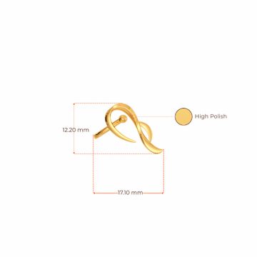The Hat Trick Gold Earrings