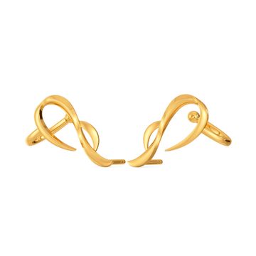 The Hat Trick Gold Earrings