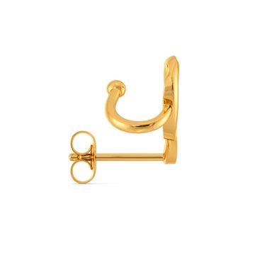 The Hat Trick Gold Earrings