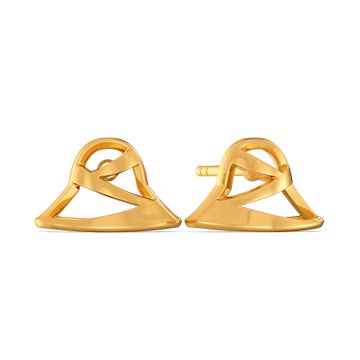 Bold Hats Gold Earrings