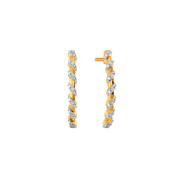 Spiral Shine Diamond Earrings