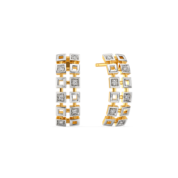 Glimmer Square Diamond Earrings
