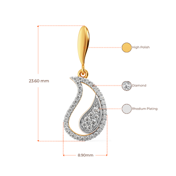 Swirling in Paisleys Diamond Earrings