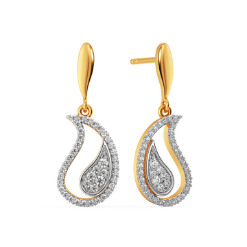 Swirling in Paisleys Diamond Earrings