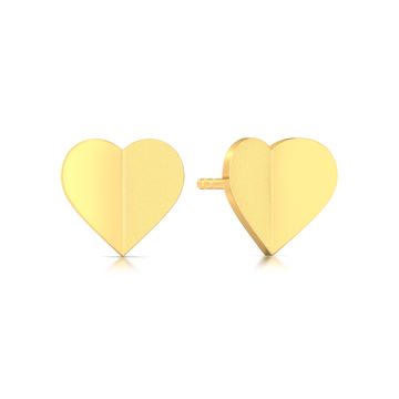 Cold Folds Gold Earrings