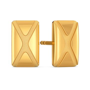 Edgy Essentials Gold Earrings