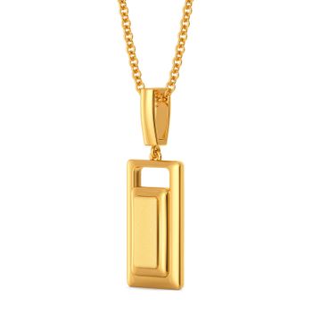 Subtle Seams Gold Pendants