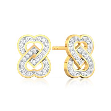 Two Hearts Diamond Earrings