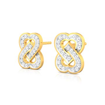 Two Hearts Diamond Earrings