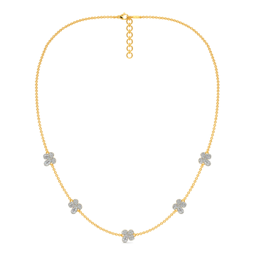Dainty Lilac  Diamond Necklaces