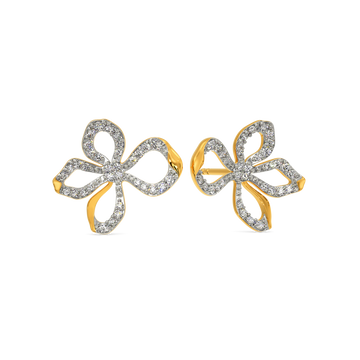 Dainty Lilac  Diamond Earrings