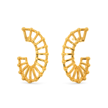 Beaded Affair Gold Earrings