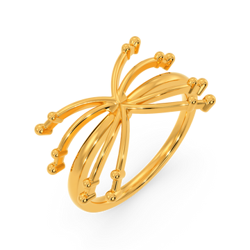 Beaded Fantasy Gold Rings
