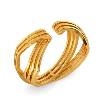 Inside Out Gold Rings