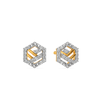 Smart Stripes Diamond Earrings