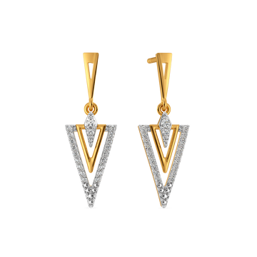 Modern Stripes Diamond Earrings