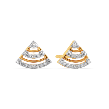 Modern Stripes Diamond Earrings