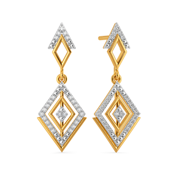 Fine Stripes Diamond Earrings