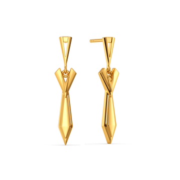 Power Knot Gold Earrings