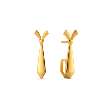 Power Knot Gold Earrings