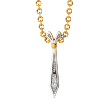 Simply Tied Diamond Pendants