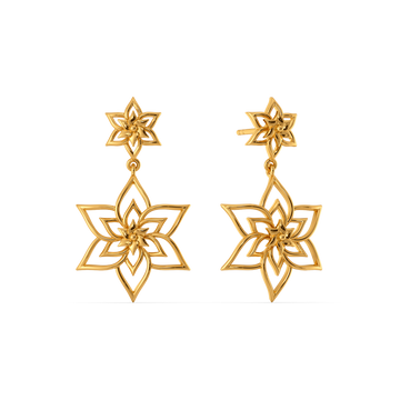 Petal Radiance Gold Earrings