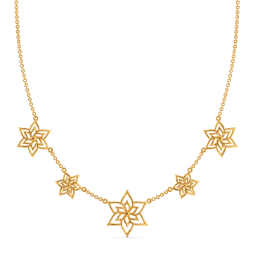 Petal Radiance Gold Necklaces