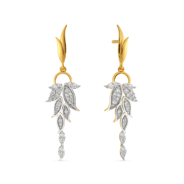 Wingform Cuff Diamond Earrings