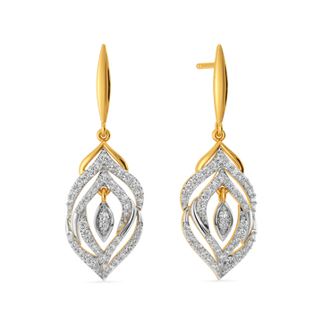 Feather Noire Diamond Earrings