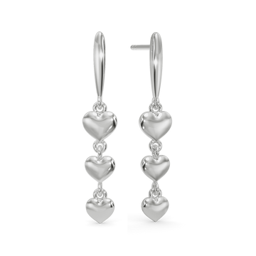 Whole Heartedly Silver Earrings