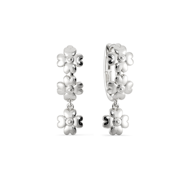 In a Floral Land Silver Earrings