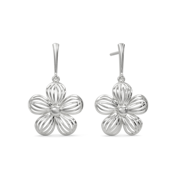 Floral Glory Silver Earrings