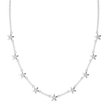 Winter Blooms Silver Necklaces