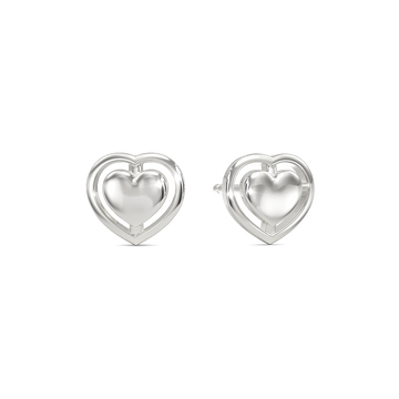 Heart Spark Silver Earrings