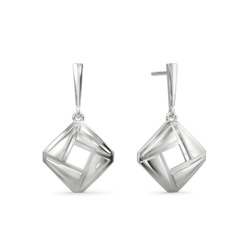 Squared In Silver Earrings