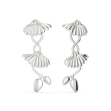 Petals of Shine Silver Earrings