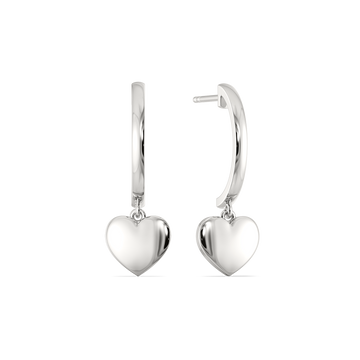 I Heart You Silver Earrings