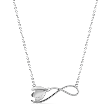 Noir Petals Silver Necklaces