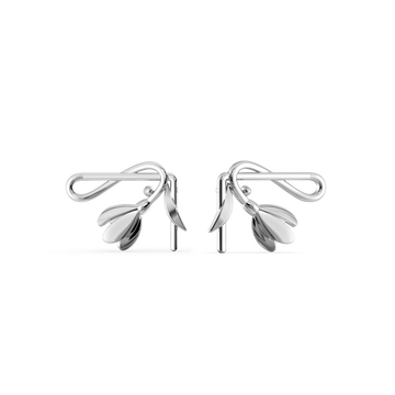 Petals of Dusk Silver Earrings