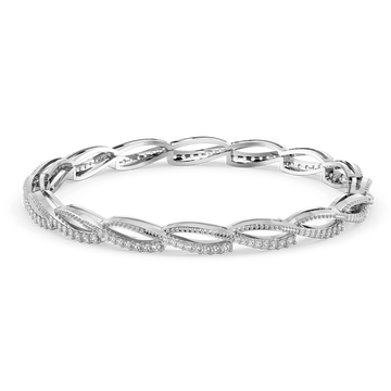 Waves of Wonder Silver Bangles