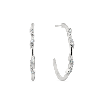 Braided Glow Silver Earrings