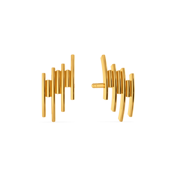 Stripes Refined Gold Earrings
