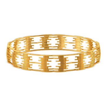 Stripes Refined Gold Bangles