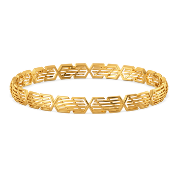 Medley of Stripes Gold Bangles