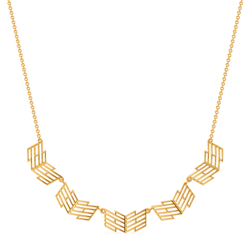 Stripes Play Gold Necklaces