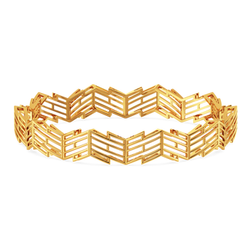Stripes Play Gold Bangles