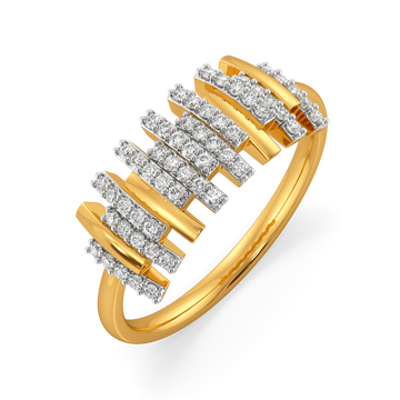 Stripes Coordinated Diamond Rings