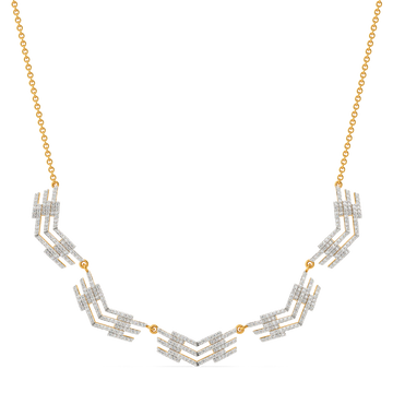 Stripes Coordinated Diamond Necklaces
