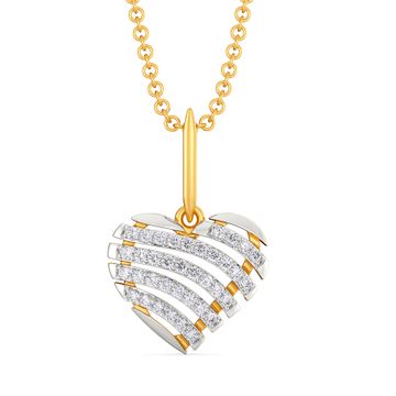 Heart O French Diamond Pendants