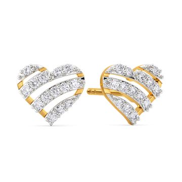 Heart O French Diamond Earrings